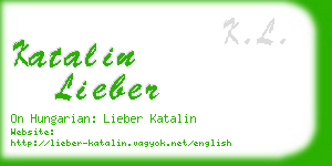 katalin lieber business card